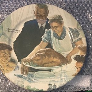 Norman Rockwell metal plate. Looks nice, pretty nice condition.